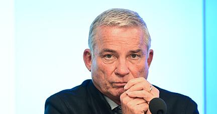 Thomas Strobl (CDU), Innenminister von Baden-Württemberg, vor der Presse.
