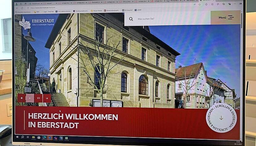 So sieht sie aus, die neue Homepage der Gemeinde Eberstadt, die seit einigen Tagen online und laut Bürgermeister nutzerfreundlicher ist.