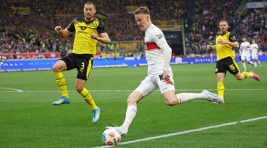 Chris F&uuml;hrich: Auff&auml;lligster Stuttgarter in Halbzeit eins. F&uuml;hrich dribbelte, suchte den Abschluss und war an einigen Angriffen beteiligt. Note: 2,5