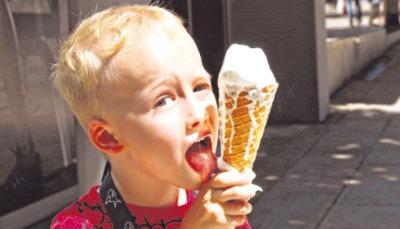 Hitze und Eis: Da muss ich mich ranhalten, dass es nicht zu schnell schmilzt.
