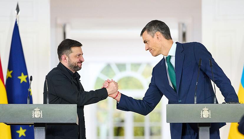 Es war der dritte Spanien-Besuch Selenskyjs seit Beginn des russischen Angriffskrieges. Es war der dritte Spanien-Besuch Selenskyjs seit Beginn des russischen Angriffskrieges.