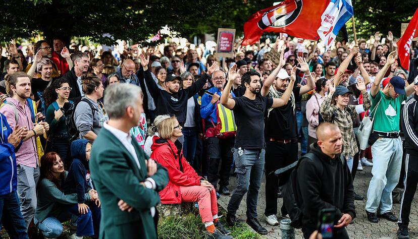 Auch Tübingens OB Boris Palmer war bei der Demonstration dabei.