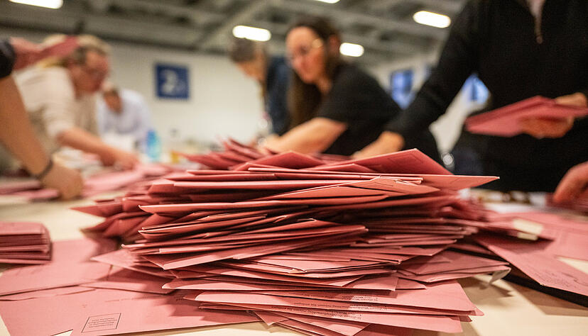 Die Stimmen sind ausgezählt. Auch im nördlichen Landkreis Heilbronn profitiert neben der CDU vor allem die AfD.
Foto: Christophe Gateau/dpa