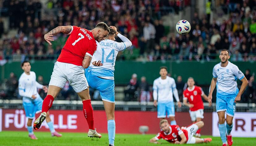 Arnautovic erzielte gleich vier Tore beim 10:0 der Österreicher gegen San Marino.