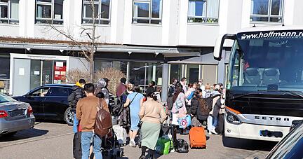 Am 23. März 2022 kamen die ersten Ukrainer in Künzelsau an, die dem Kreis offiziell zugewiesen wurden. Bis heute dient die einstige Klinik als Sammelunterkunft.
Foto: privat
