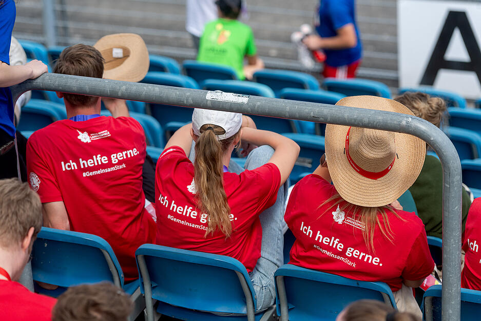 Olympische Stimmung herrschte bereits am Mittwochnachmittag im Heilbronner Frankenstadion.