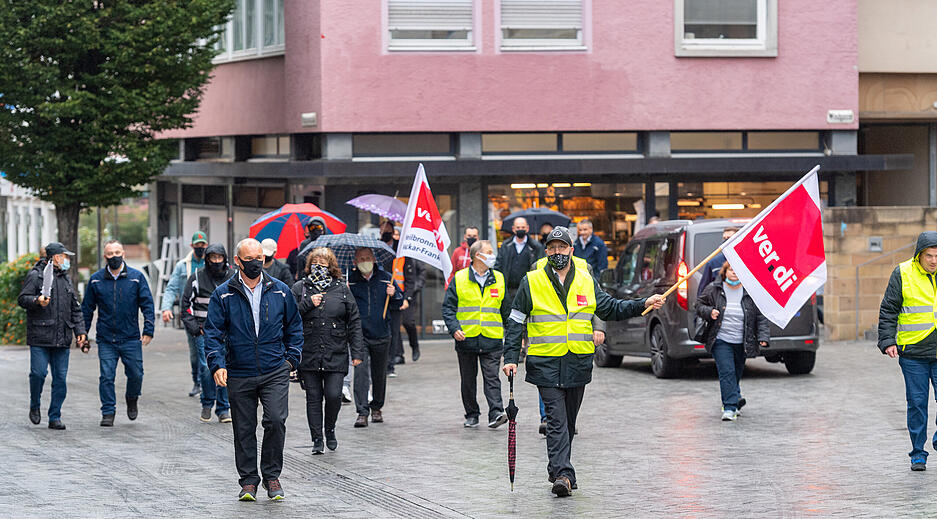 Warnstreik der Busfahrer in Heilbronn
