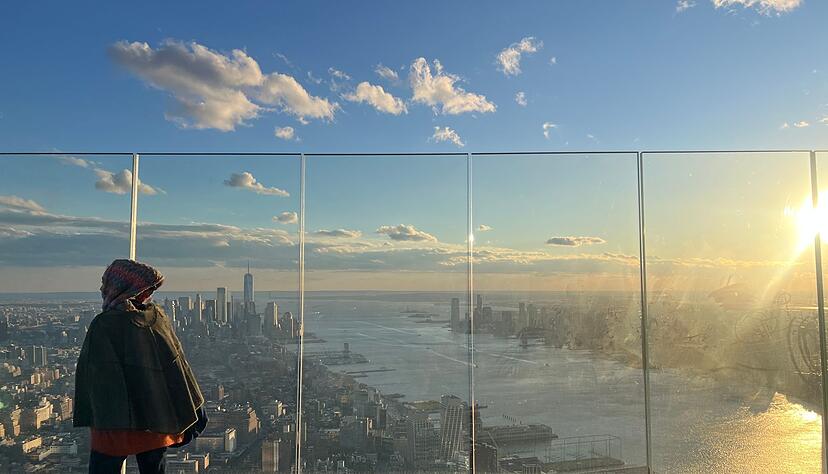 Skyline und Sonnenuntergang. Skyline und Sonnenuntergang.