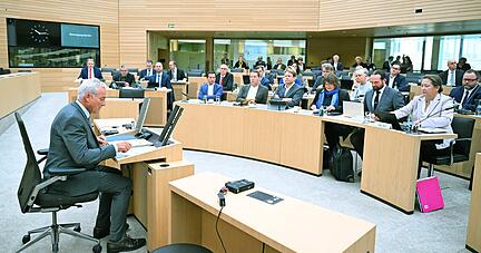 Innenminister Thomas Strobl beantwortet im Landtag vom Morgen bis in die Nacht Fragen im Untersuchungsausschuss.
Foto: dpa