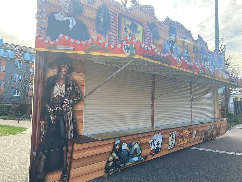 In Heilbronn wird der Pferdemarkt aufgebaut In Heilbronn wird der Pferdemarkt aufgebaut