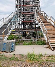 Die Buga-Brücke in den Neckarbogen hat viele Mängel.
Foto: Mario Berger Die Buga-Brücke in den Neckarbogen hat viele Mängel.
Foto: Mario Berger
