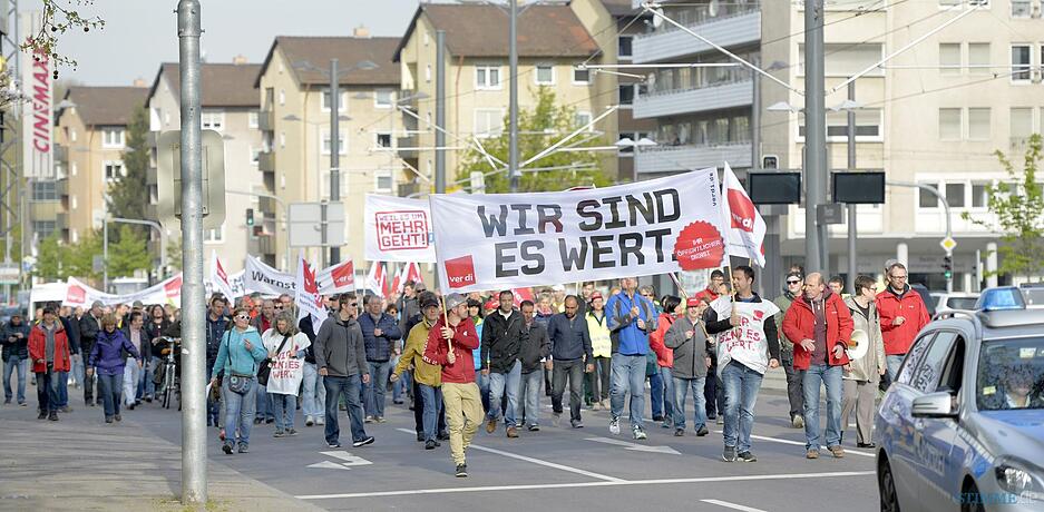 Verdi-Warnstreik in Heilbronn Verdi-Warnstreik in Heilbronn