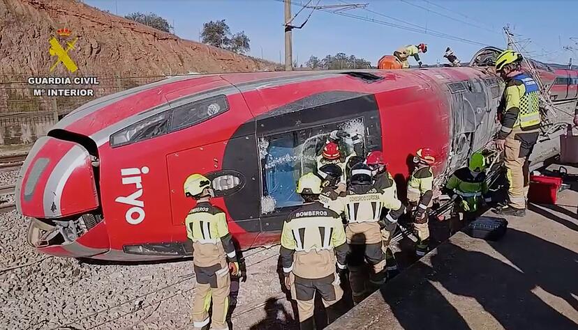 Die beiden letzten Waggons dieses Iryo-Zuges entgleisten und l&ouml;sten die Katastrophe aus. Der Zug war erst 2022 in Dienst gestellt worden.