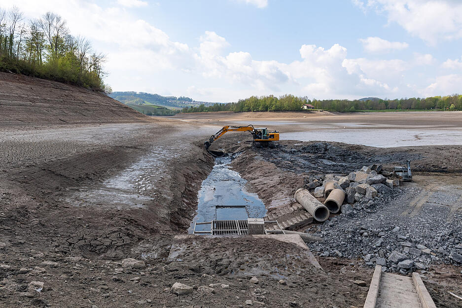 Sanierungsarbeiten am Breitenauer See