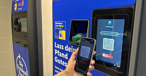 Lidl führt im Agust einen digitalen Pfandbon deutschlandweit ein.