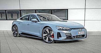 Das erste Elektroauto aus der Region: Der Audi-E-Tron GT ist ein klassischer Gran Turimso mit großen Rädern, kurzen Überhängen und schlanker Kabine.
Fotos: Emanuele Staino