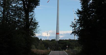 Im Harthäuser Wald drehen sich Windkraftanlagen.
Foto: Archiv/Gajer