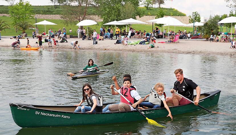 Kanu ahoi: Eine Runde paddeln bietet die Neckarsulmer Sport-Union auf dem Karlssee.
Fotos: Andreas Veigel