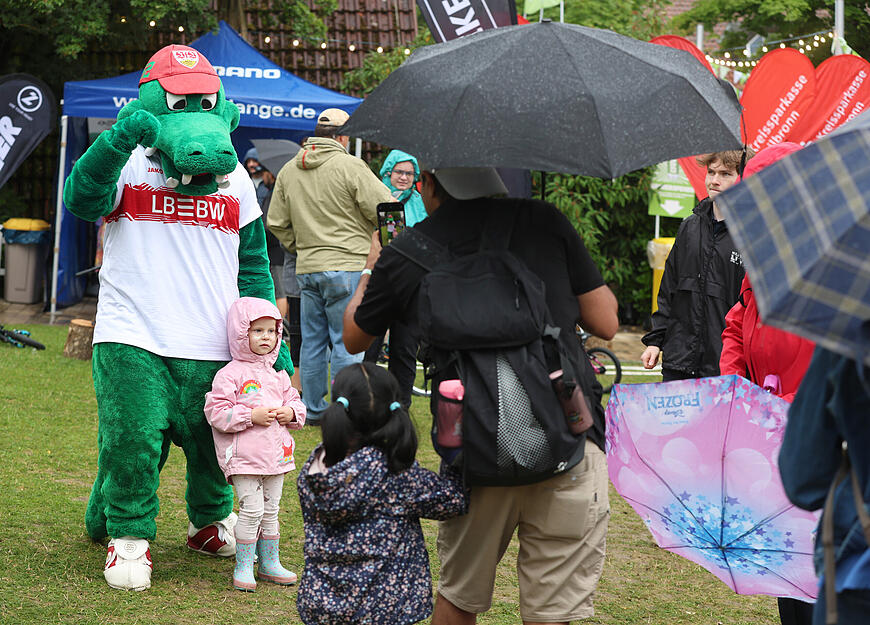 VfB-Maskottchen Fritzle schaute ebenfalls vorbei. VfB-Maskottchen Fritzle schaute ebenfalls vorbei.