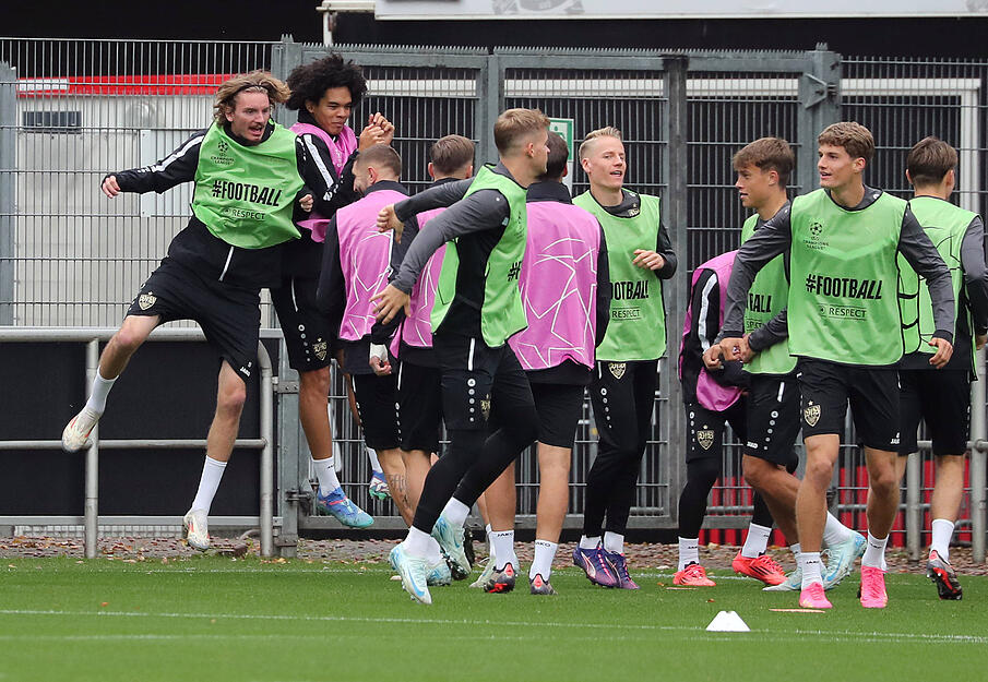 Die Stimmung beim VfB Stuttgart war im Training gut.