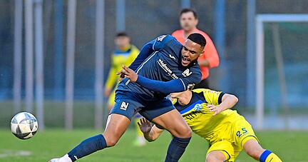 Emmanuel Mc Donald erzielte am Mittwochabend gegen die Stuttgarter Kickers eins der zwei Neckarsulmer Tore.
Foto: Mario Berger