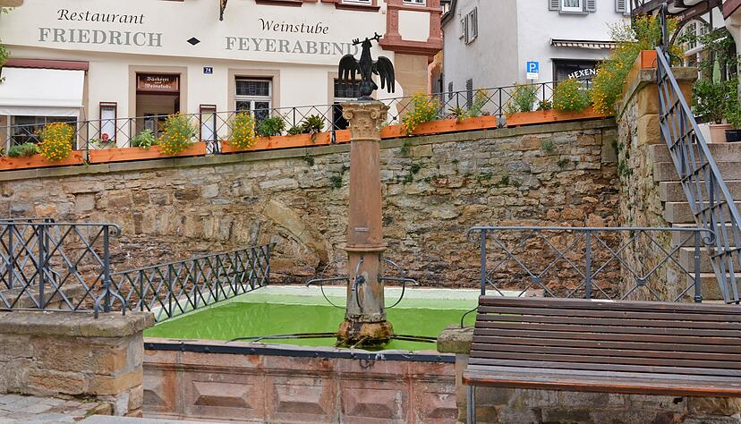 Der Adlerbrunnen in Bad Wimpfen ist einer der Orte in der Kurstadt, an dem man freies WLAN nutzen kann.
Foto: Stefanie Pfäffle Der Adlerbrunnen in Bad Wimpfen ist einer der Orte in der Kurstadt, an dem man freies WLAN nutzen kann.
Foto: Stefanie Pfäffle