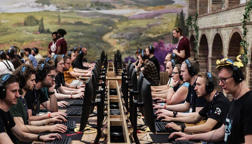 Bei der Gamescom 2025 testeten zahlreiche Messebesucher das neue Strategiespiel &laquo;Anno 117&raquo;, eine R&ouml;misches-Reich-Version des in Deutschland entwickelten Klassikers &laquo;Anno 1800&raquo;. (Archivbild)