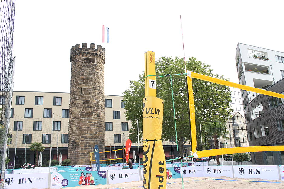 Die Beachvolleyball-Felder sind Austragungsort eines Turniers  der Landesspiele der Special Olympics.