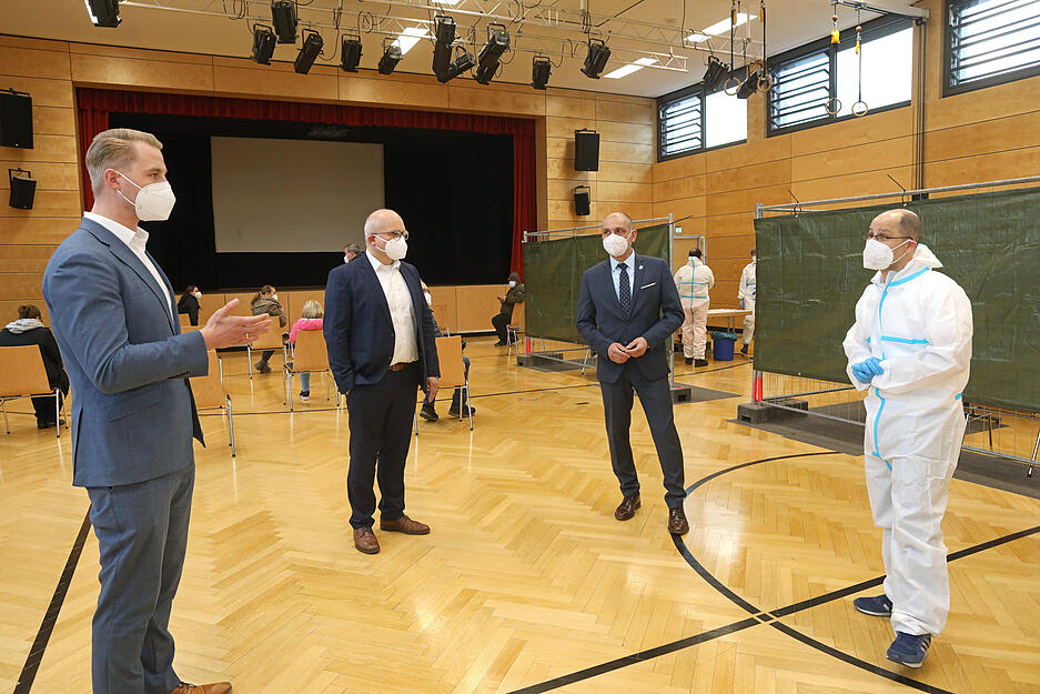 Er&ouml;ffnung Corona-Testzentrum Neuenstadt