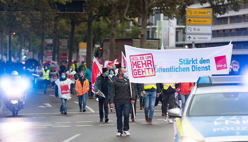 Verdi-Warnstreik in Heilbronn