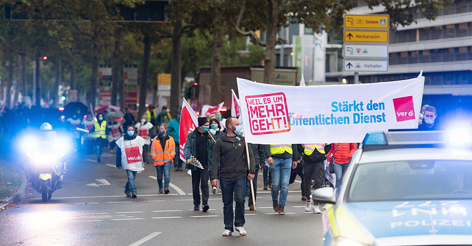 Verdi-Warnstreik in Heilbronn