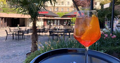 Mediterranes Flair auf dem Weinsberger Traubenplatz: Am Sonntag, 26. April, hatte das "Kerners" ein sogenanntes "soft opening".