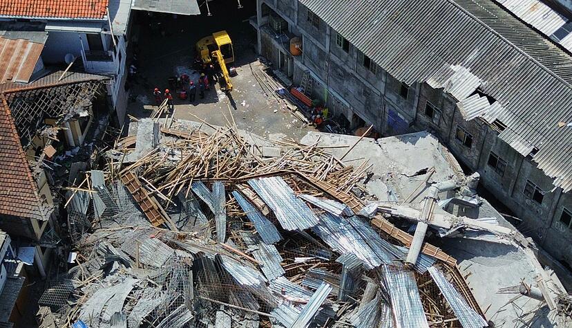 Das Unglück ereignete sich während des Gießens einer Betondecke
