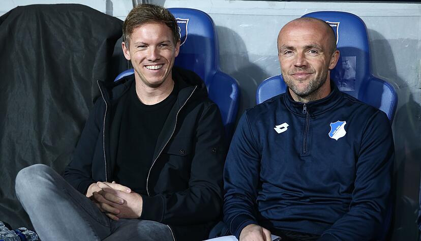 Wieder vereint: Julian Nagelsmann (l) und Alfred Schreuder, hier zu gemeinsamen Hoffenheimer Zeiten. (Archivbild) Wieder vereint: Julian Nagelsmann (l) und Alfred Schreuder, hier zu gemeinsamen Hoffenheimer Zeiten. (Archivbild)