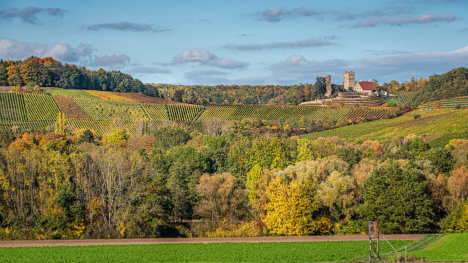 Umgeben von leuchtend buntem Laub liegt dieser Tage Burg Neipperg im Zabergäu. meine.stimme-Heimatreporter Erwin Weigend zeigt sie von einer besonders schönen Seite.