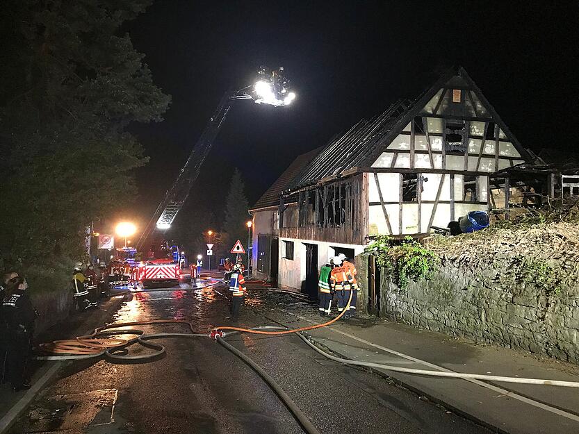 Scheunenbrand in Gundelsheim