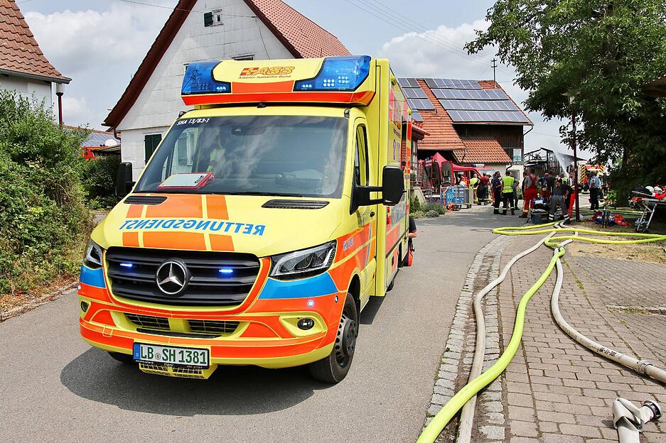 Scheunenbrand in Oberrot