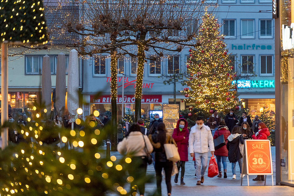 Heilbronner Fußgängerzone vor dem drohenden Lockdown Heilbronner Fußgängerzone vor dem drohenden Lockdown