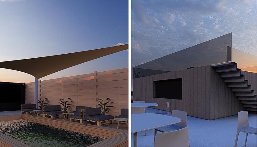 Studierende haben ein Konzept für einen möglichen Citybeach in Heilbronn entwickelt. So könnte der Citybeach aussehen.
