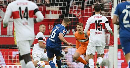Grischa Pr&ouml;mel (M) brachte Hoffenheim in Stuttgart in F&uuml;hrung.