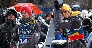 Am Ende &auml;rgerten sich Philipp Raimund (l) und Andreas Wellinger.