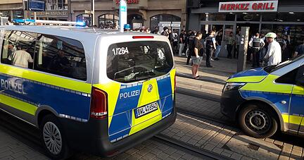 Die Polizei fuhr am Dienstagabend, 4. Juni, zu einem Einsatz am Heilbronner Marktplatz.