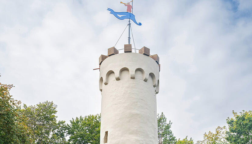 Der Wartbergturm in Künzelsau erstrahlt in neuem Glanz.