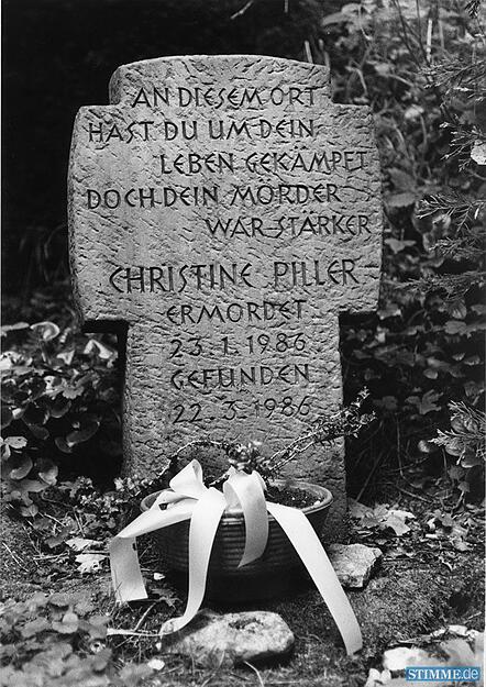 Gedenkstein für Christine Piller