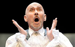 Frank Lienert-Mondanelli in Molières „Der Geizige“. Foto: Theater Heilbronn