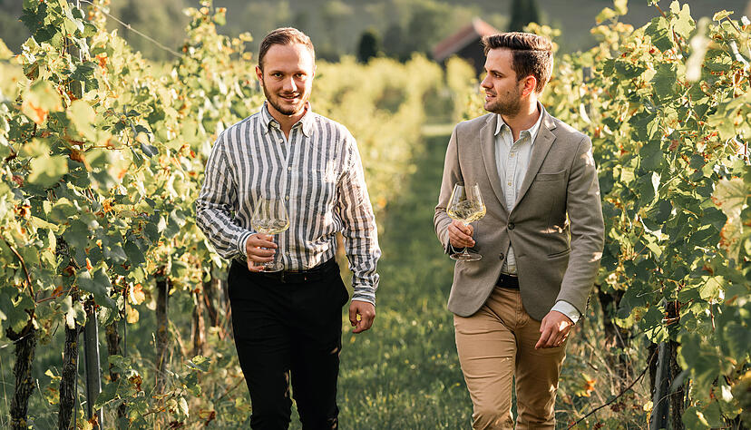 Von links: David und Simon Blank sind 25 und 26 Jahre alt und haben Anfang des Jahres ihr Start-up Vinolin gegründet. Von links: David und Simon Blank sind 25 und 26 Jahre alt und haben Anfang des Jahres ihr Start-up Vinolin gegründet.