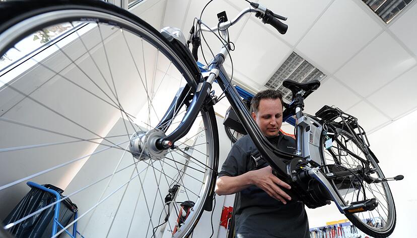 Pflege fürs Pedelec: Wie beim herkömmlichen Fahrrad steigert regelmäßige Wartung auch die Lebensdauer eines E-Bikes. Den Zustand des Akkus können Fachleute auslesen.