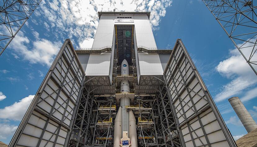 Die Startrampe der Ariane 6 auf dem europ&auml;ischen Weltraumbahnhof in Franz&ouml;sisch-Guayana.