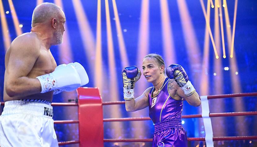 Regina Halmich schenkte Raab nichts. Regina Halmich schenkte Raab nichts.