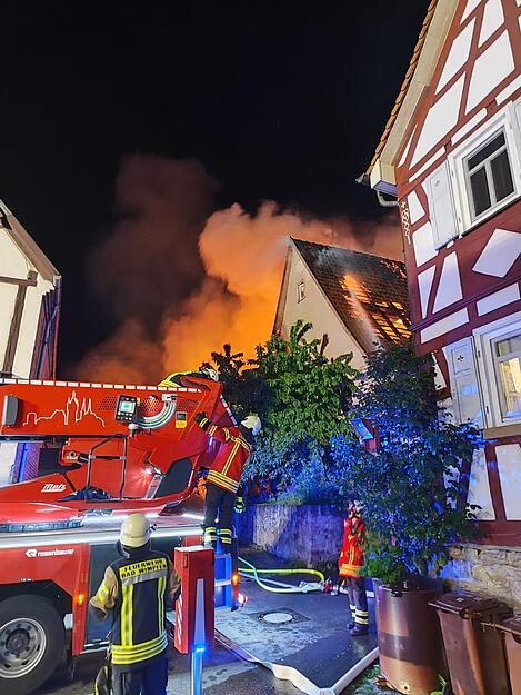 Brand in Bad Friedrichshall-Duttenberg
